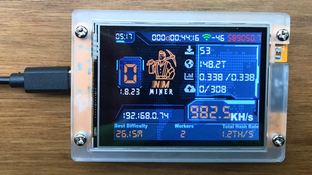NerdMiner V2 Solo Bitcoin Miner (ESP32)