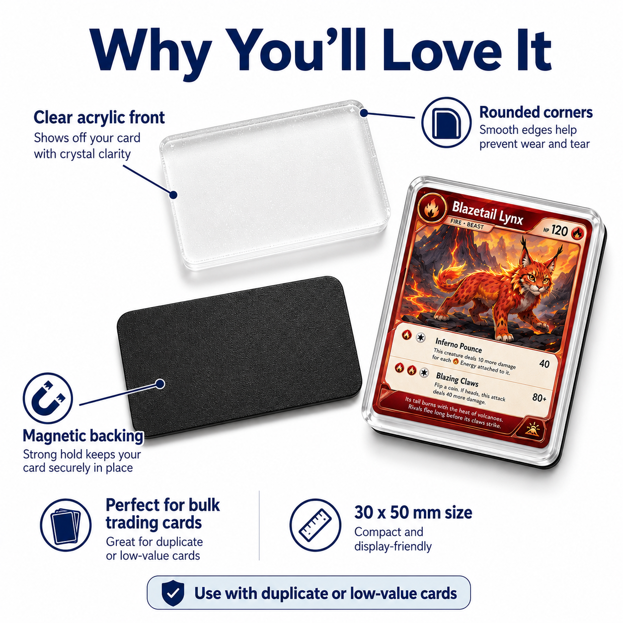 Magnet My Cards 30 x 50mm Card Art Magnet Kit with Storage Box – 12 Pack